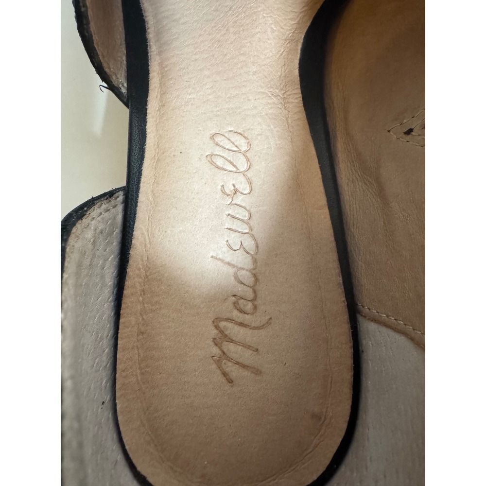 Madewell The Lucie Low Cut Out Bootie Black Leather‎ Casual Slip On Shoes Size 5 - Picture 8 of 10